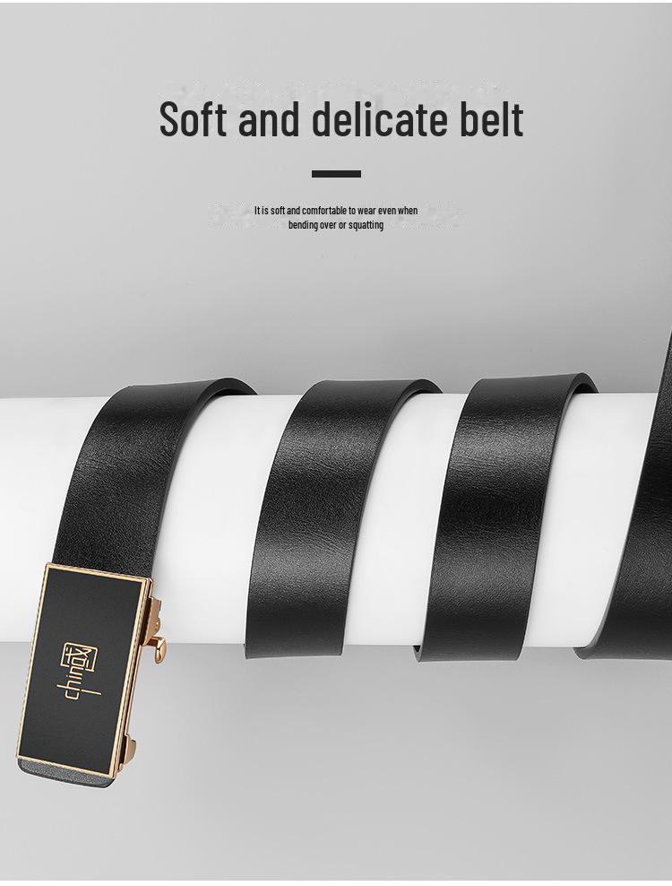 Cloris Kelsey Men's Toothless Automatic Buckle Casual Belt
