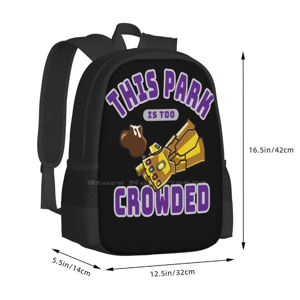 Too Crowded Hot Sale Backpack Fashion Bags Parks Ice Cream World Summertime Infinity Wars Glove