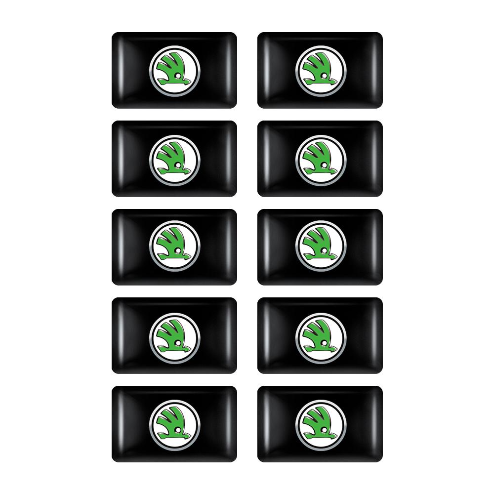 10pcs Car Interior Home Office School Computer Badge Sticker For Skoda S Fabia Rapid Superb Octavia A5 a7 2 Kodiaq Scala VRS VII kyvc74