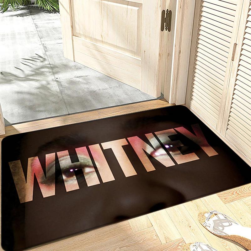 Foot Rug Welcome Floor Mat for Entryway Whitney Houston Bathroom Hallway Carpet Kitchen Water Adsorbed Rugs Fluffy Home Decor