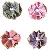 Fashionable Plaid Ruffles Double Layer Scrunchies for Women Retro Korean Oversized Pleated Hair Ties Hair Decoration