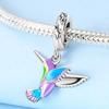 Dangle Charm Bead Component Copper Metal Pendant Bead Component Compatible With Bracelet High Quality Fine Jewelry Craft Making Hummingbird High