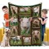 Cartoon Pig Print Flannel Blanket Sofa Nap Blanket Sheet Bedspread Blanket
