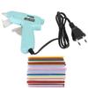 Hot Glue Machine Fast Preheating 20W Mini Hot Melt Glue Tool with 100 Glue Sticks for Home School Office 110‑240V Blue