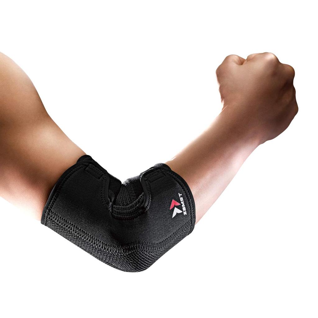 ZAMST Elbow Support Sleeve, Suitable for All Sports and Everyday Use, Ambidextrous, Black, Size Small, 374601
