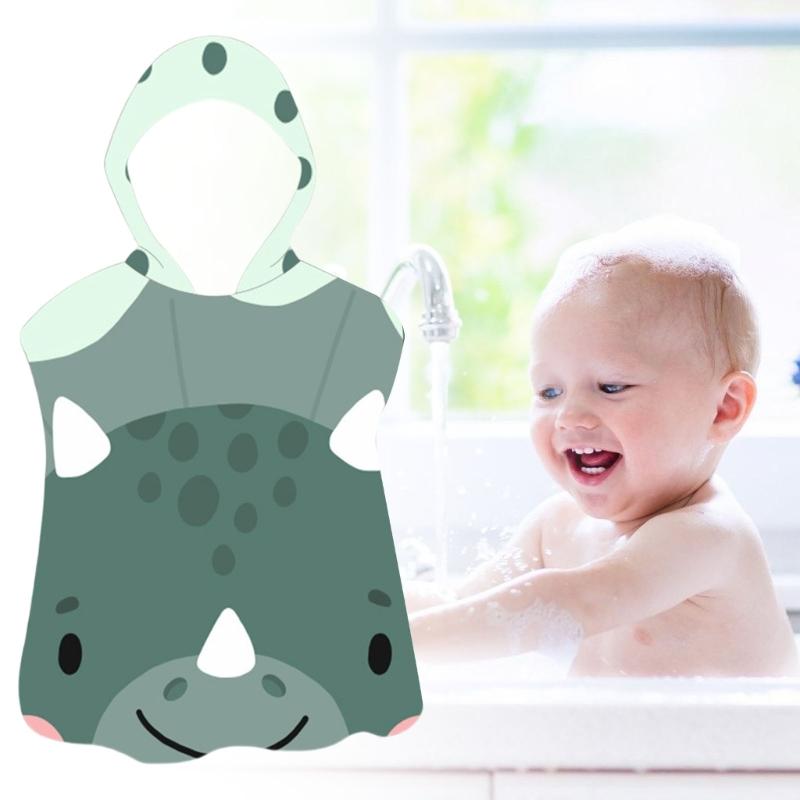 Baby Bath Cape Hooded Towel with Fun Cartoon Designs and Soft Fiber Perfect for Post Swim Warmth Beach Use Bath Cape