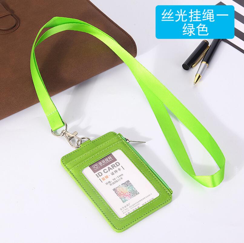 Nieuw PU Leer Materiaal Dubbele Mouw ID Kaarthouder Badgehouder Case Transparante Bank Credit Clip Houder Accessoires