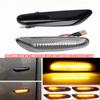 Een paar dynamische vloeiende LED-richtingaanwijzers met zijmarkeringslicht voor BMW E46 E60 E61 E90 E91 E81 E87 E82 E88 E83 E84 E92 E93 X3