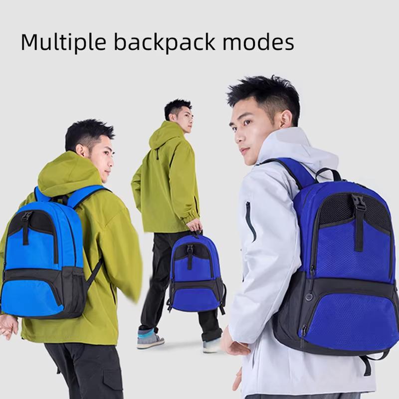 Sports Gym Fitness Yoga Backpack with Shoes Pocket Outdoor Large Camping Hiking Basketball Bag Capacity Soccer Equipment Pack
