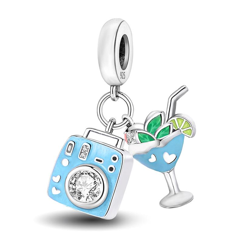 Copper Summer Camera Beer Lemon Town Casual Series Bead Fit Diy Bracelet Making Gift Of High Quality Fine Jewelry