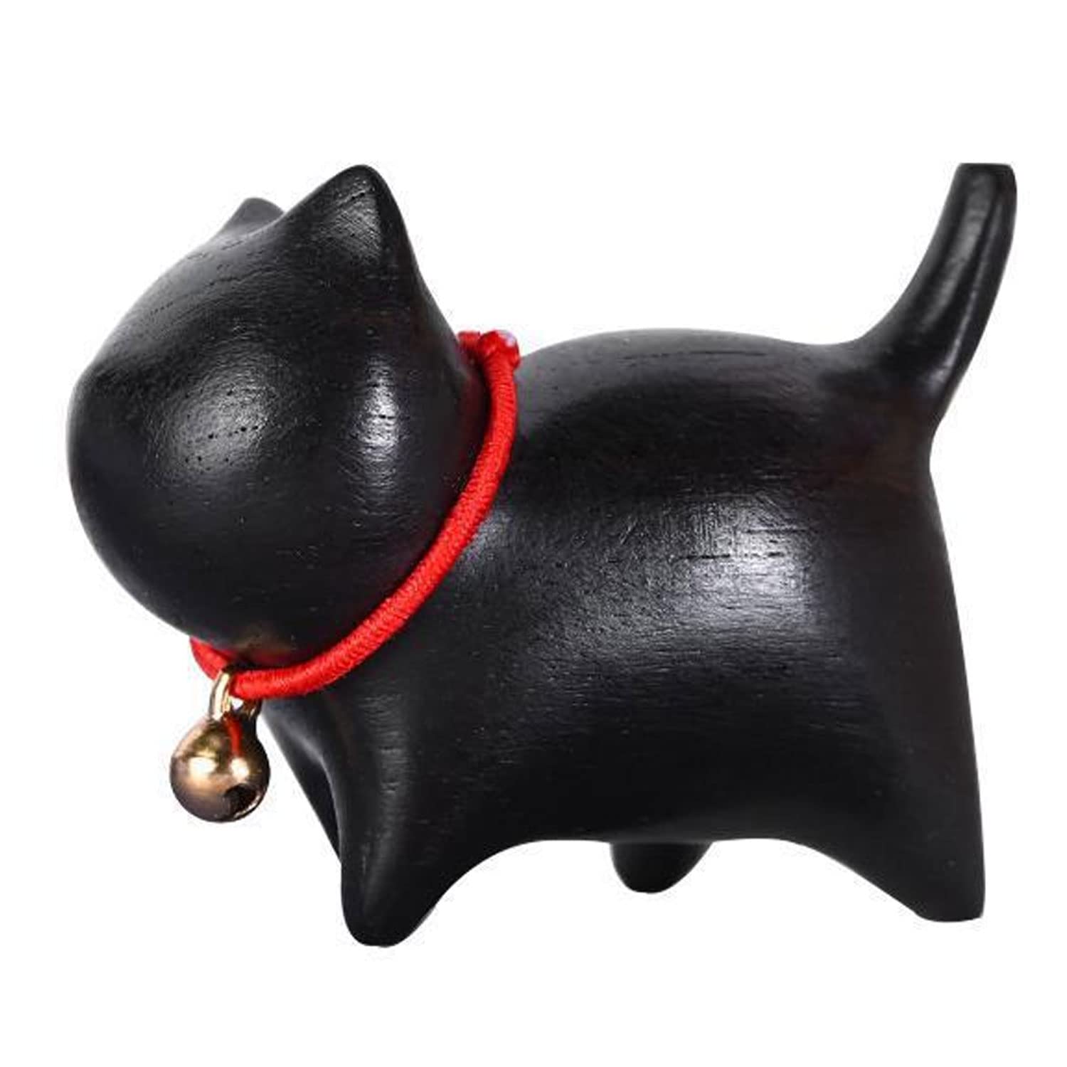 

MYDILI Wooden Maneki Neko Cat Figurine, Entryway Accessory, Interior Decoration, Good Luck, Birthday Gift, Gardening Figurine (ST2)