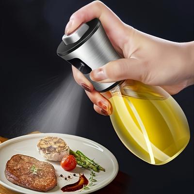 Bouteille Pulvérisateur à Huile Type Pression en Acier Inoxydable 304 Pulvérisateur d'Huile de Cuisson pour Friteuse à Air Haute Pression pour une Répartition Uniforme Cuisson Saine Cuisson au Four Grillades