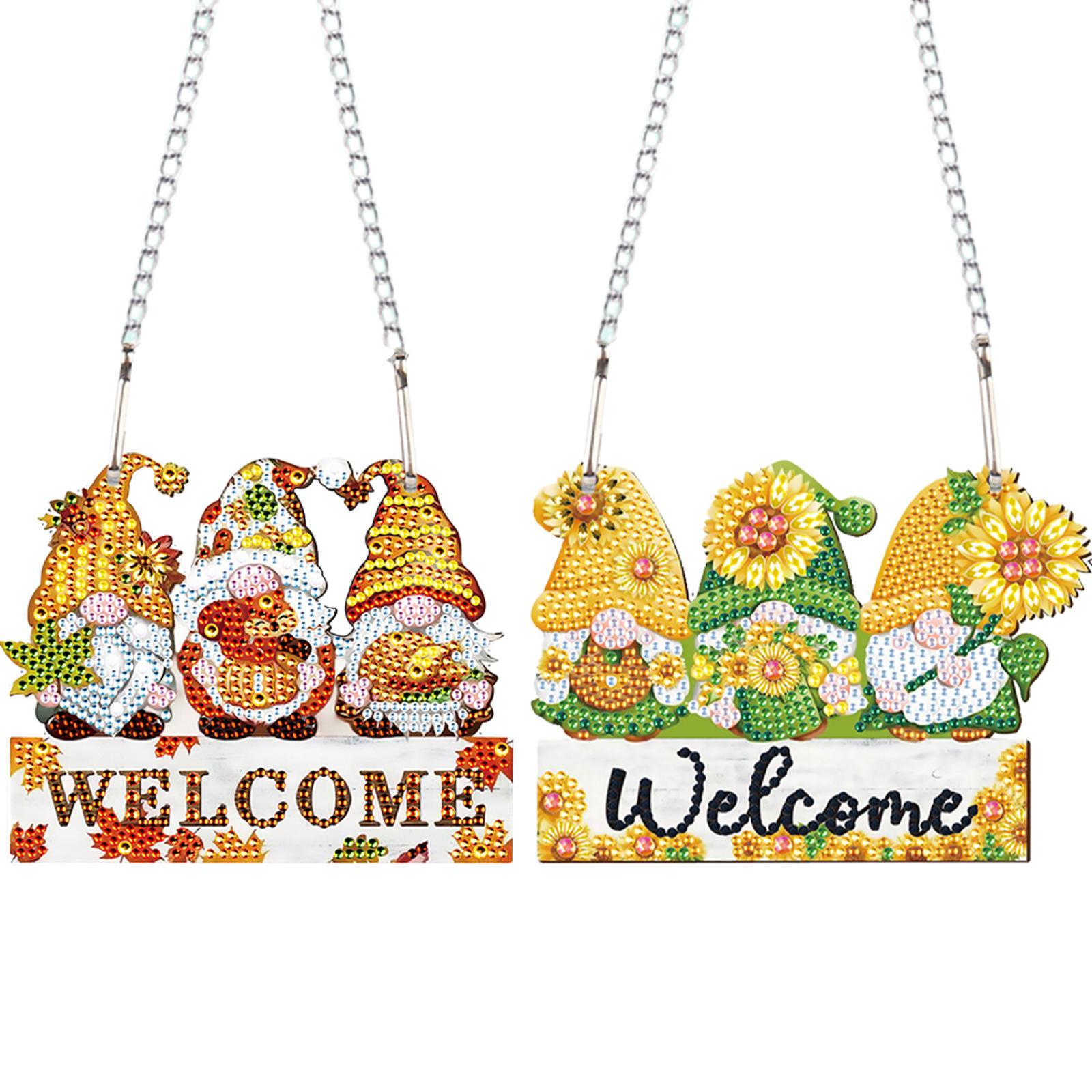 

2D/Flat DIY Rhinestone Diamond Art Window Pendants Diamond Painting Set Diamond Art Pendant Wall Decor for Home & Windows