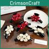Handcrafted Floral Hair Claw Clip In Classic Colors Perfect For Elegant Everyday Hairdos