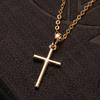 LATS Female Cross Pendants Gold Crystal Jesus Cross Pendant Necklace Jewelry For Women Men