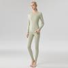 Autumn and winter German velvet thermal underwear women's suit antibacterial velvet thickened heating lead long johns