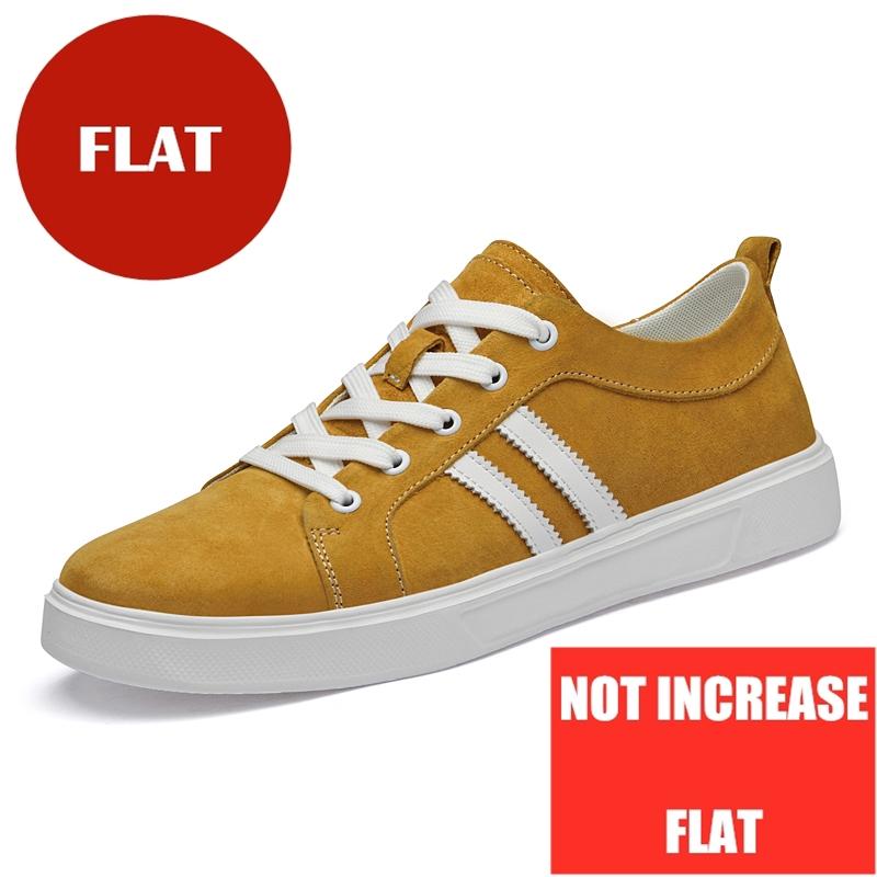 

Premium Men Women Couple Genuine Leather Casual Elevator Shoes 6cm Hidden Heel Lightweight Comfortable Large Size Fashion Sports 37