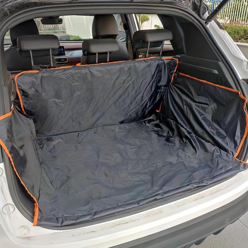 SUV Dog Trunk Cushion: Dirt & Wear Resistant, One-Piece Mat for Car Pet Seat.