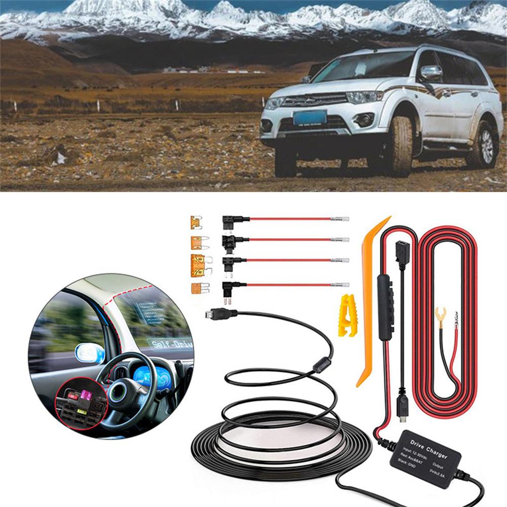 Car Dash Cam DVR Hardwire Kit Video Recorder Mini/ Micro USB Charger Line Kit