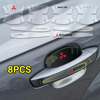 8pcs Car Car Door Handle Anti-wear Transparent Protective Sticker Auto Accessories For ASX Lancer EX Outlander L200