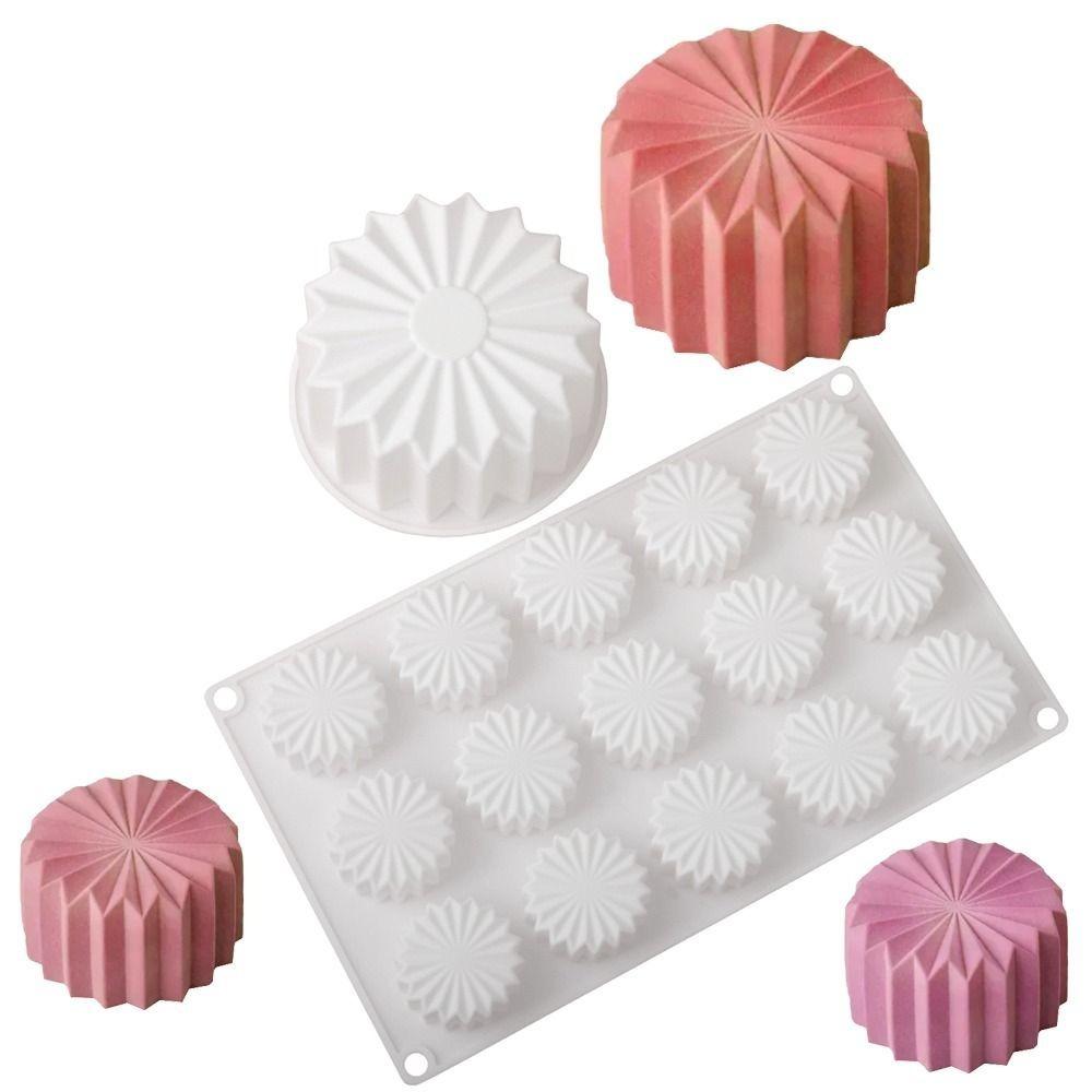 

15 Cells Chocolate Mold Serrated Edge Pudding Mould High-quality Baking Cake Molds Kitchen Tools белый