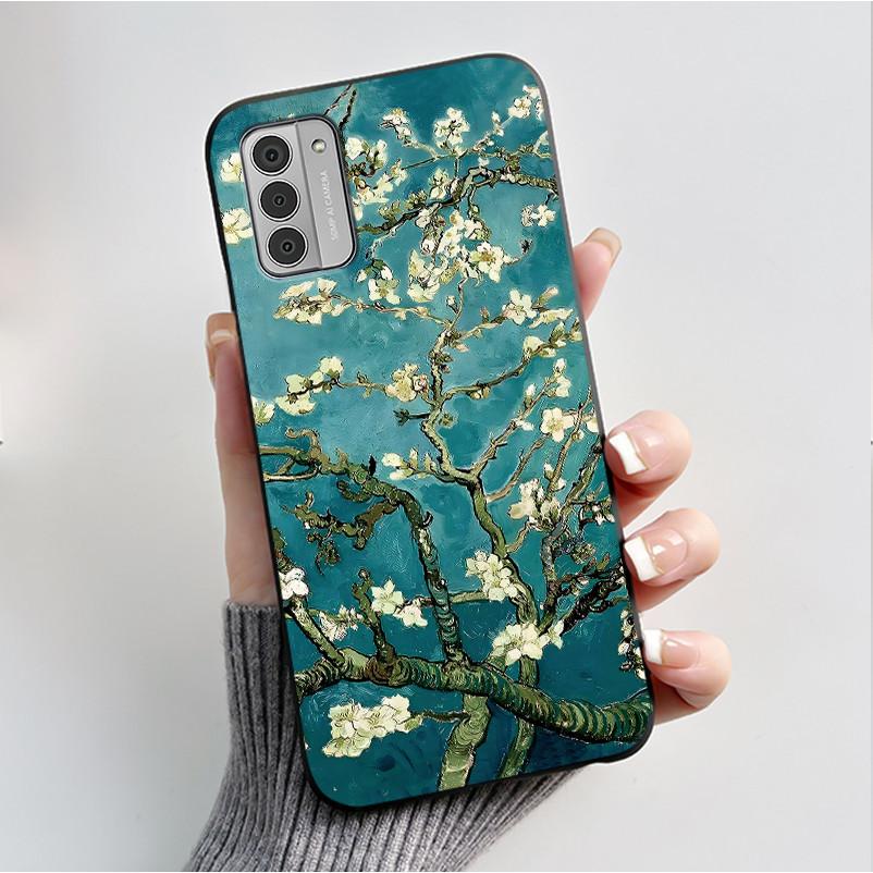 Custodia per Telefono Stampata Per Nokia G42/Nokia G310 5G/Nokia G60 5G/Nokia G100 Cover Guscio Morbido in Silicone Nero Custodie Carine con Fiori e Cartoni Animati