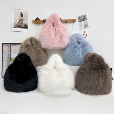 2025 Autumn Women's Trendy Furry Cloud Handbag: Versatile Casual Carry