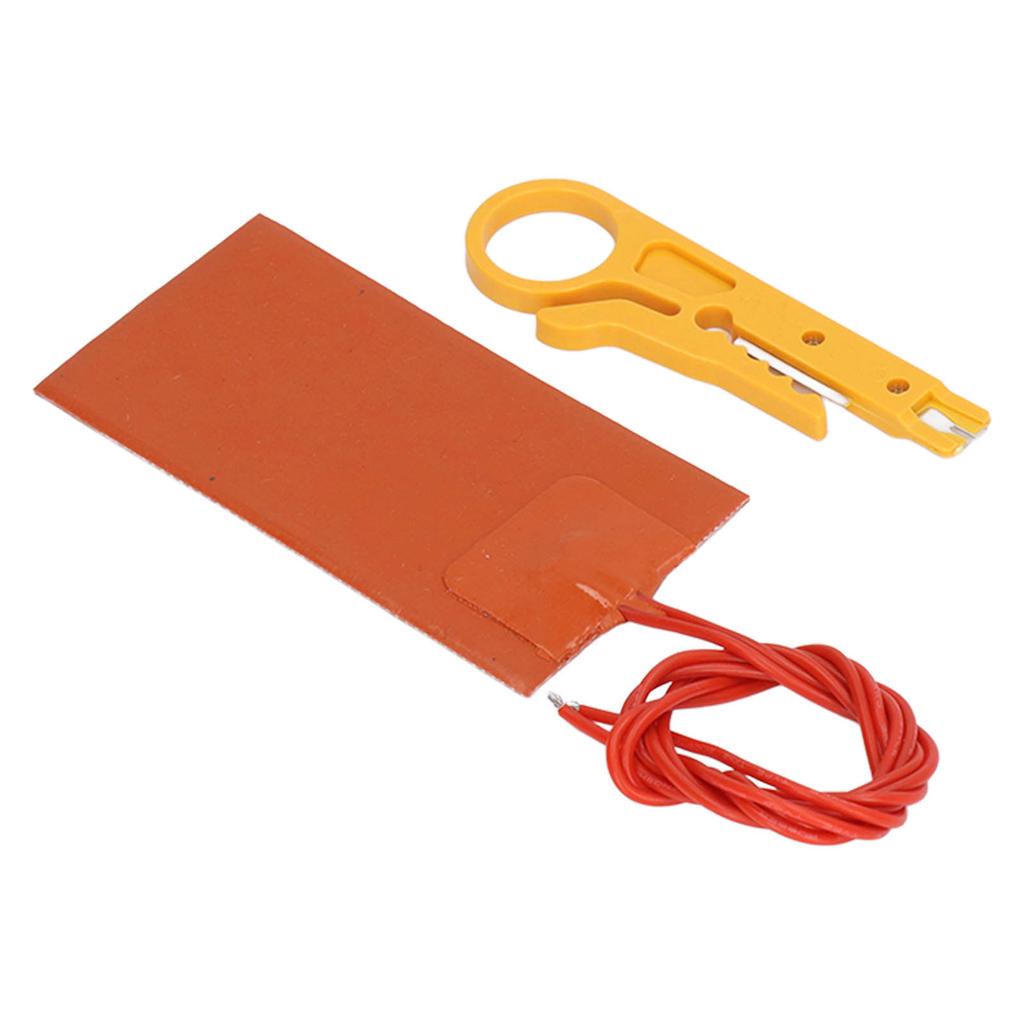 Silicone Rubber Heating Pad Safe High Heat Transfer Efficiency Flexible Heating Mat 12V 15W 250 Celsius