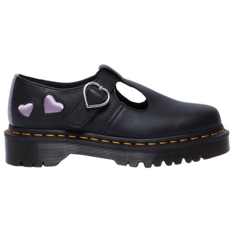 Dr. Martens Leather Fashion Versatile Thick Sole Mary Jane Shoes Women Shoes Black 32141150