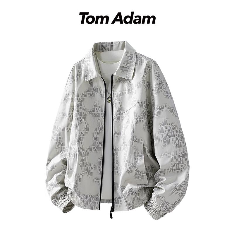 

TOM ADAM Men s Plus Size American Style Motorcycle Jacket 4XL