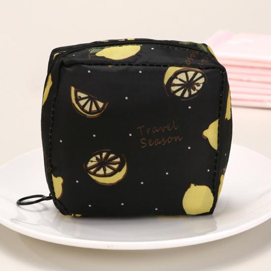 Damenbinden-Tasche, Cartoon-Druck, tragbar, mit Reißverschluss, zum Aufhängen, für Mädchen, Windel, Damenbinde, Aufbewahrungstasche, Münzgeldbörse, Schmuck-Organizer, Kredit