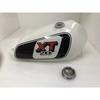 Yamaha Xt Tt 500 White Painted Steel Petrol Tank 1U6,1980 Model + Cap |Fit For
