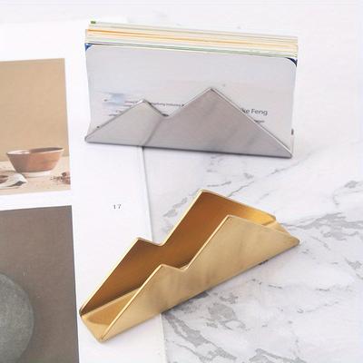 2ks/sada Hill Držák na vizitky Kreativní úložná krabička Nerezová ocel Držák na vizitky Stolní krabička na vizitky