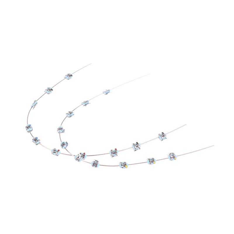 2 Stück Mode Split-Typ Mini Bunte Brackets Fake Zahnspangen Ohne Haken Temporäre Zahndekoration Metallbracket Zahnwerkzeug