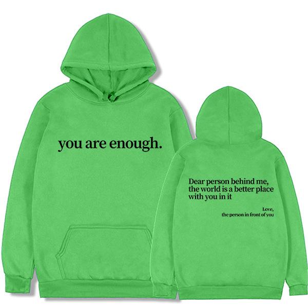 2024 European & American Fashion "Dear Person Behind Me" Loose Hoodie
