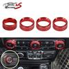A/C Switch Knob Trim Cover Aluminum Accessories for Jeep Wrangler JL & JT 2018+