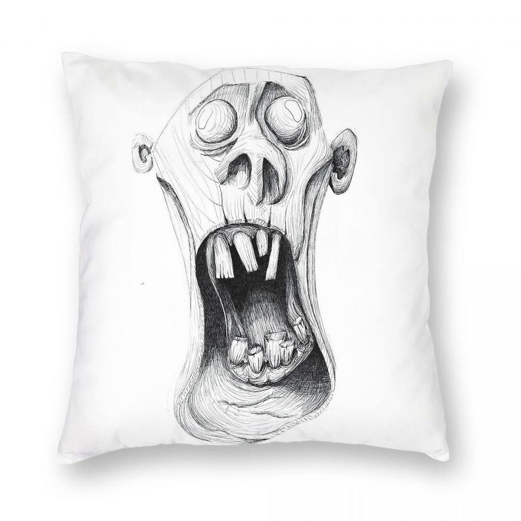 Zombie Face Paranorman Square Pillowcase Polyester Linen Velvet Pattern Zip Decorative Home Cushion Case