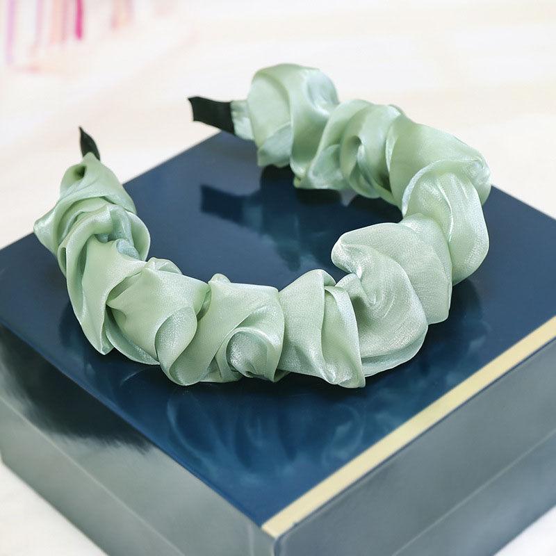Fashion Women Hair Accessories Headdress Pleated Solid Color Headband Hairband