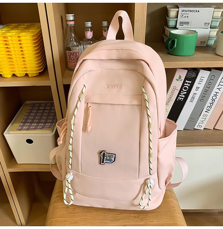 Letter Pattern Xyfet Travel Backpack With Ergonomic Shoulder Schoolbag System