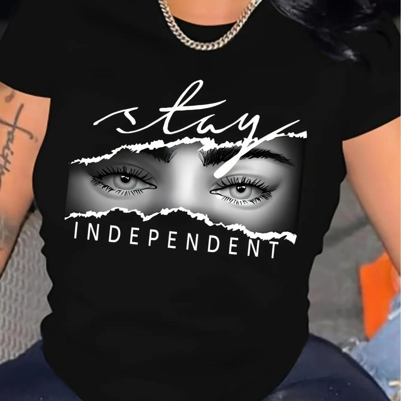Women s Graphic Tee - Casual Black Short Sleeve Round Neck Top Tee For Adult, Men, Women, Teen, Teenager, Ado S