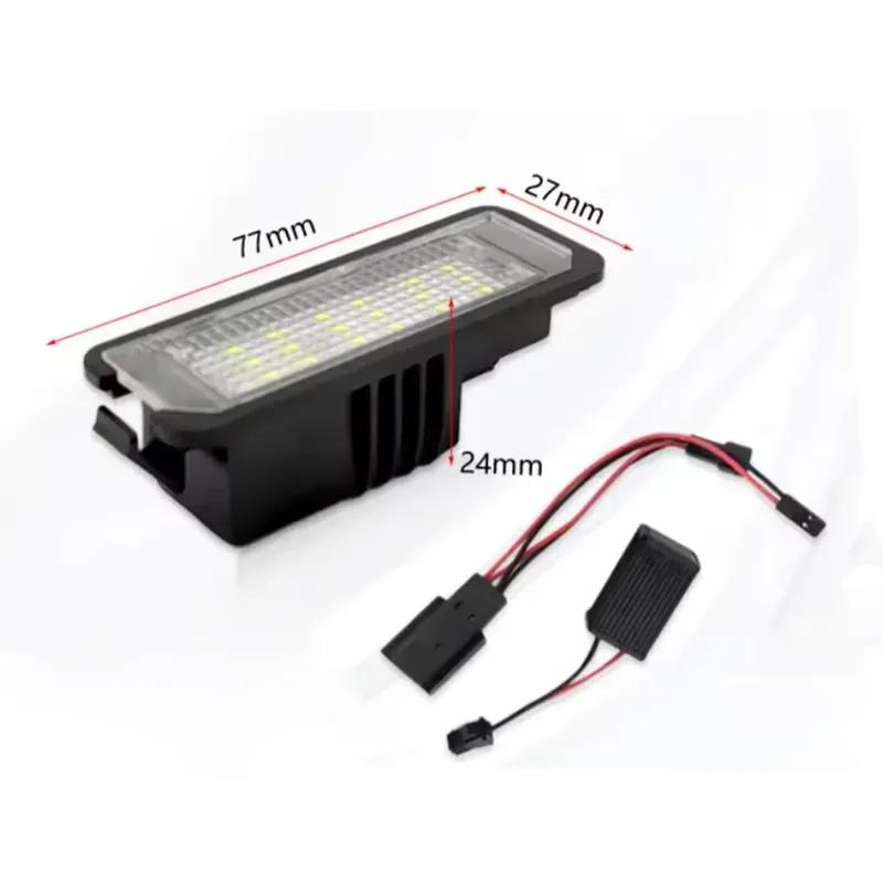 For VW LED Number License Plate Lights Lamp Golf4 5 6 7 Passat B6 CC Eos Polo Superb Seat Leon Altea CANbus No Error White