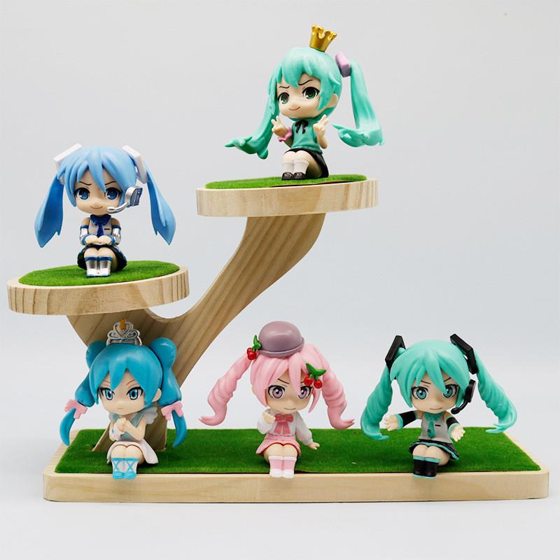 Adorable Q Version Hatsune Miku Figurine Pvc Anime Collectible Doll Set For Fans