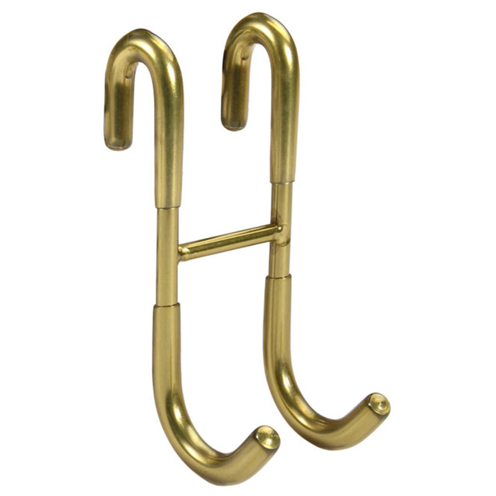 

Drill Free S Shape Dual Hook Space Saving Stainless Steel Hanger for Bathroom Kitchen A