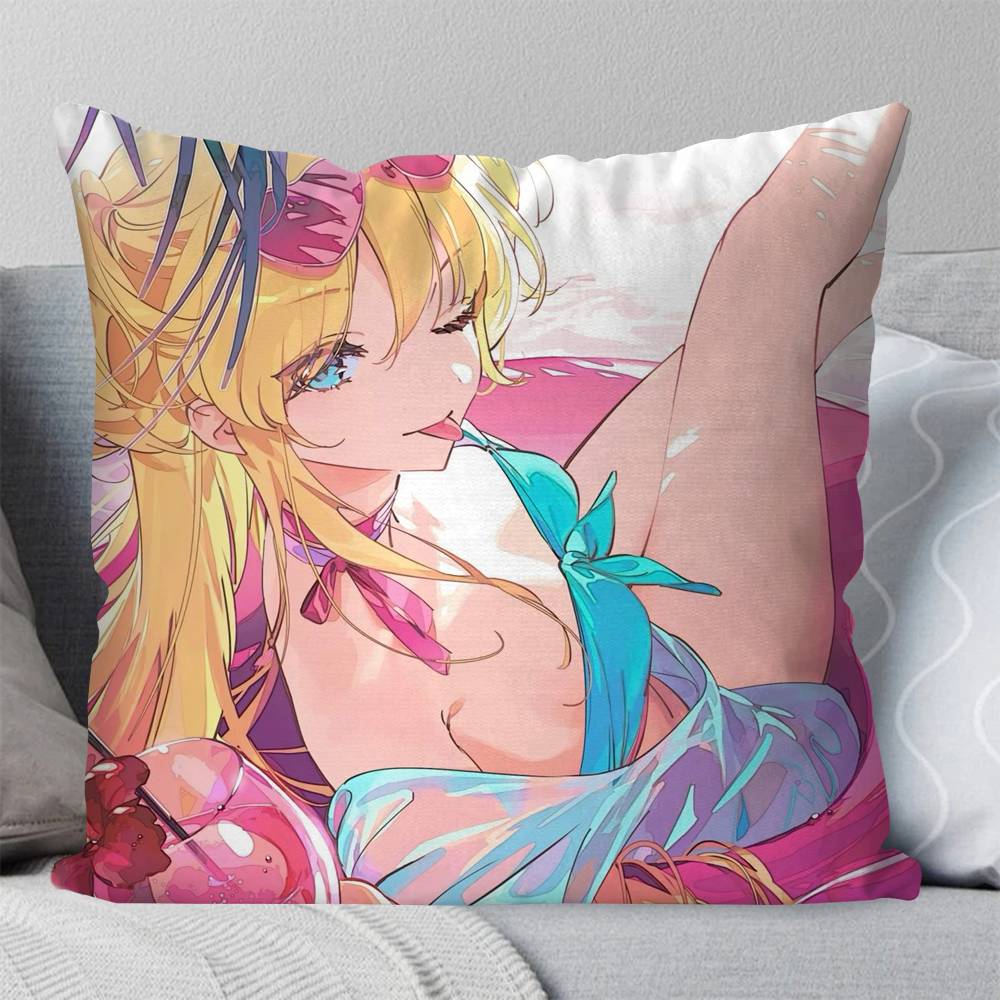 Songque Animated Game HHonkai Impact Rd Pillow Case Fashion Square Pillowcase Bedroom Sofa Room Ins Decoration Leisure