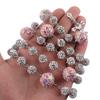 European & American Women's Six-Layer Rosary Necklace with Diamond-Studded Soft Clay Beads