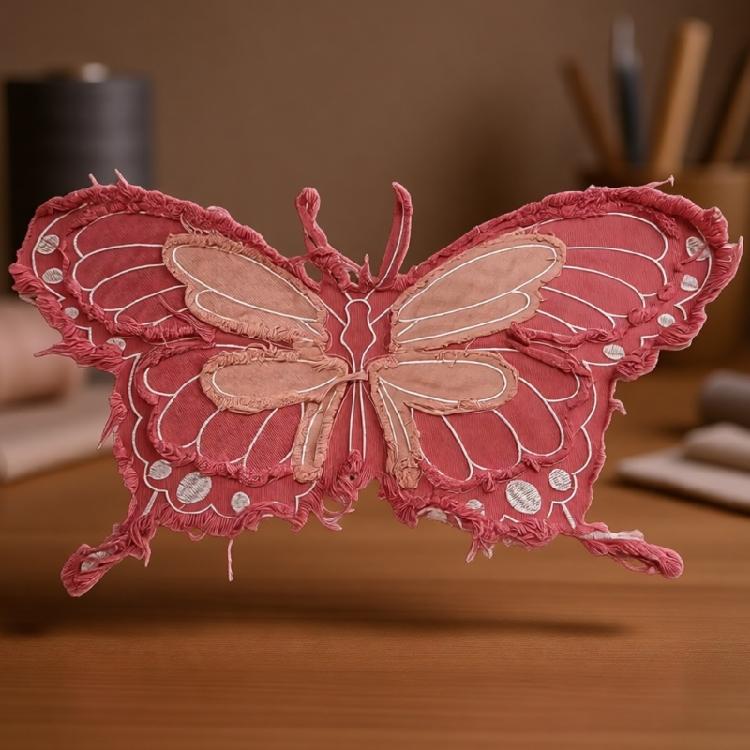 Multipurpose Wash Resistant Butterfly Applique For Sewing Onto Jackets And Home Textiles