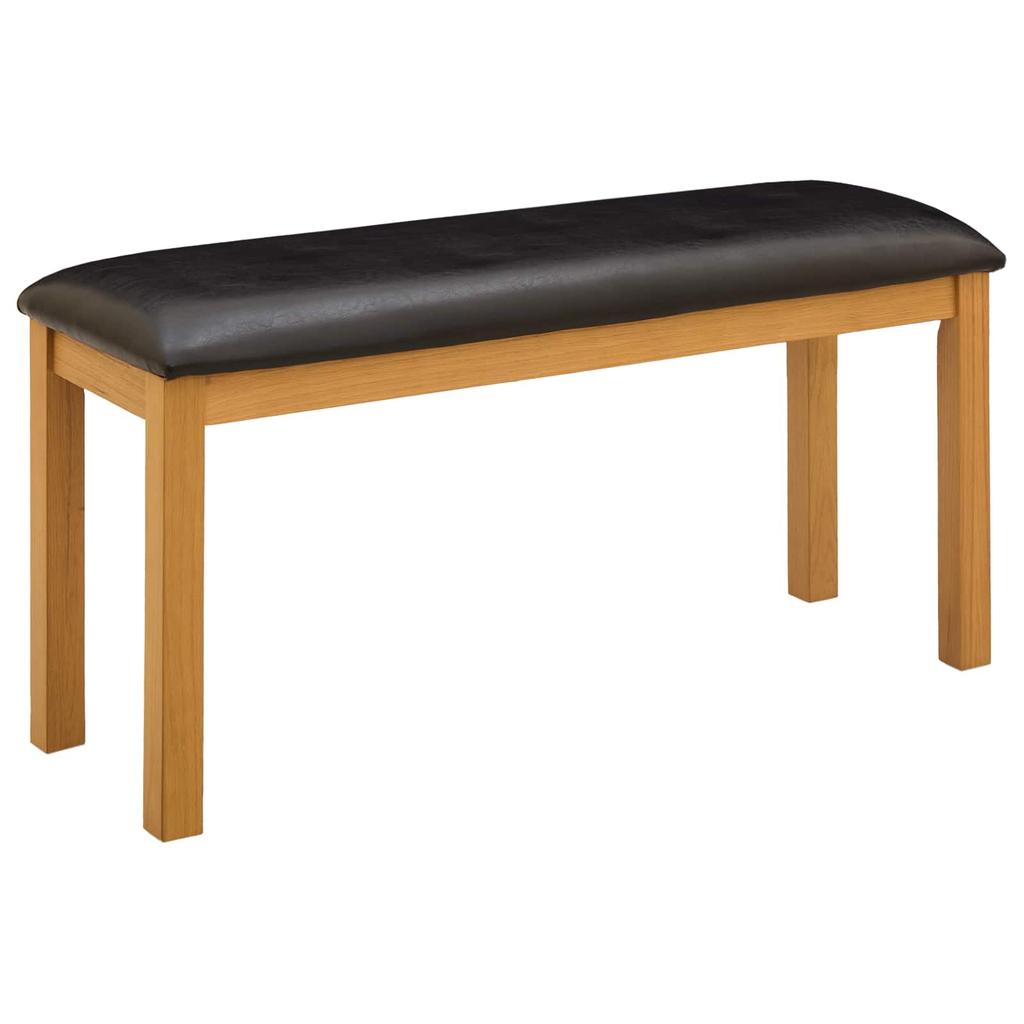 Dining Bench 95 x 32 x 45 cm Solid Oak Black