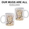 1pc 11oz White Mug with Double-Sided Print for Beer Enthusiasts, Daily Drinking Cup, Great Gift