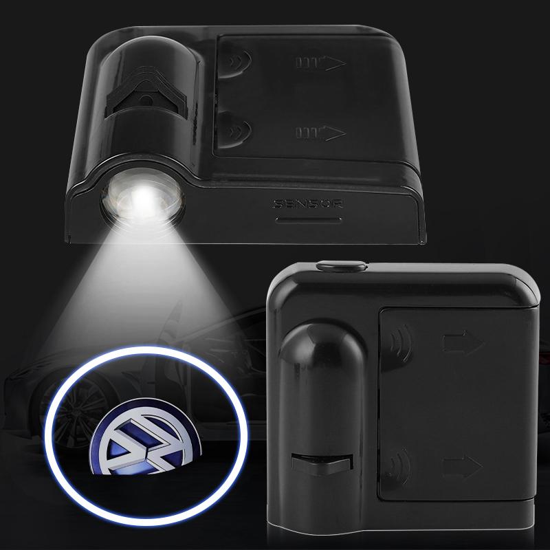 2 Stück Kabellose HD-Türleuchte Auto-Türprojektor Willkommenslicht Für Volkswagen VW RLine R Golf Amarok T5 Phaeton ID3 Tiguan GTI