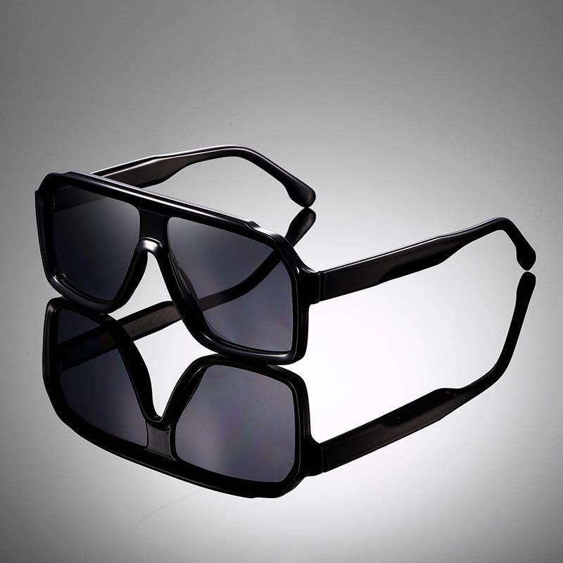 Unisex European-Style Large Square Sunglasses, Fashionable with UV Protection - Model M6121